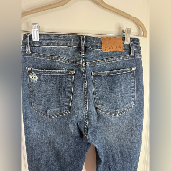 Judy Blue Women’s Loveland Midrise Tummy Control Distressed Skinny Jeans - Picture 5 of 9